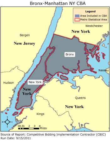 Competitive bidding area map