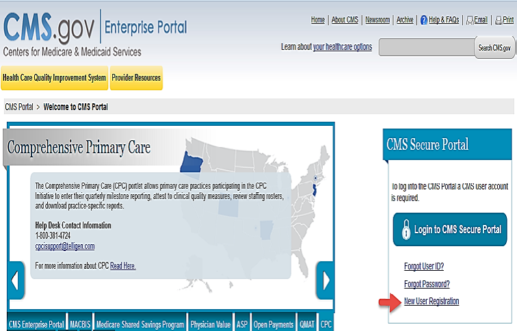 CMS Portal Web Page