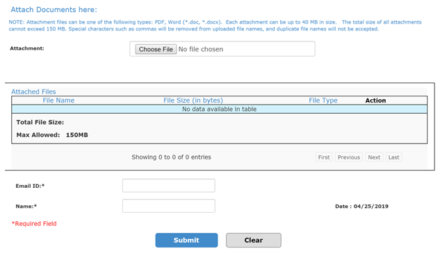 Select "Submit" to transmit