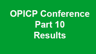 OPICP Conference Part 10: Results (Dr. Feliciano)