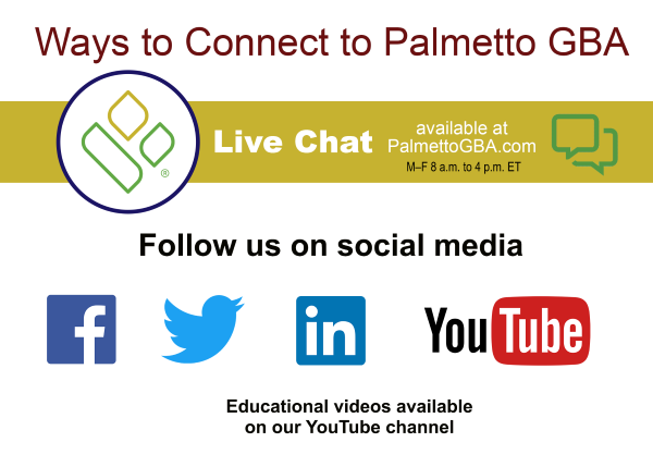 Connect to Palmetto GBA on Facebook, Twitter, LinkedIn and YouTube