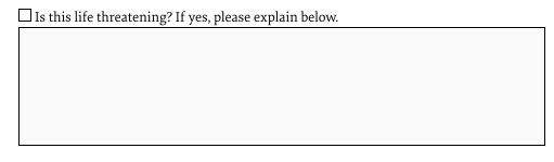 Fax form submission: the provider must include an explanation why this procedure needs to be performed urgently.