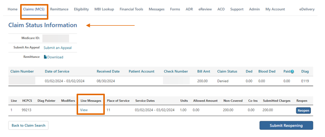 Image of the eServices portal