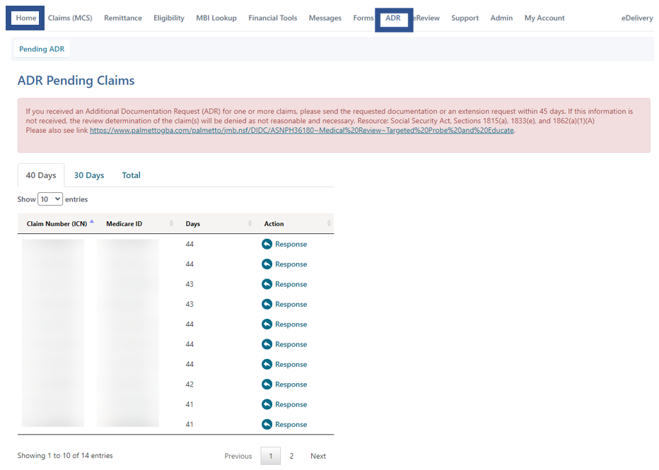 ADR Pending Claim Dashboard