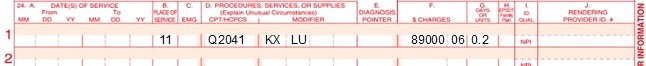 Claims example for Claim 1 -- 0.2 units = $89,000.06