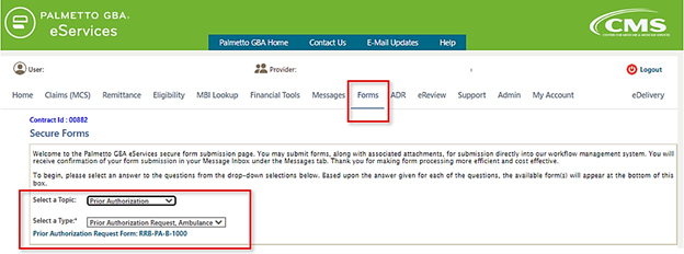 Submitting a PA Request Package through the eServices Portal